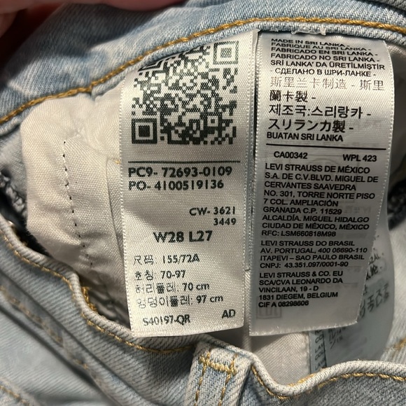 Women’s Levi Ribcage Straight Ankle Jeans 28 - Picture 5 of 7